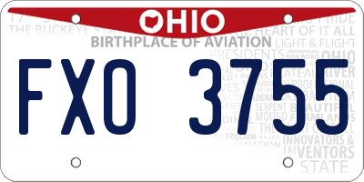 OH license plate FXO3755