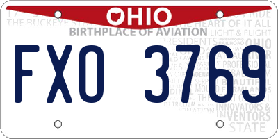 OH license plate FXO3769