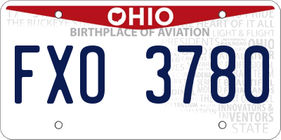 OH license plate FXO3780