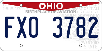 OH license plate FXO3782