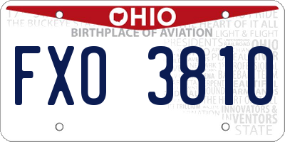 OH license plate FXO3810