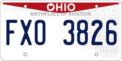 OH license plate FXO3826