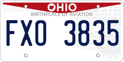 OH license plate FXO3835