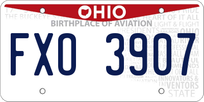 OH license plate FXO3907