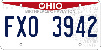 OH license plate FXO3942