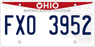 OH license plate FXO3952