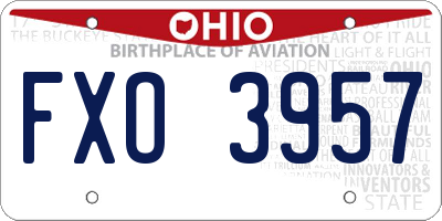OH license plate FXO3957