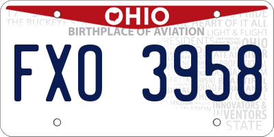 OH license plate FXO3958