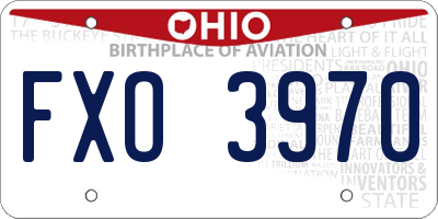 OH license plate FXO3970