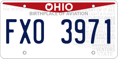 OH license plate FXO3971