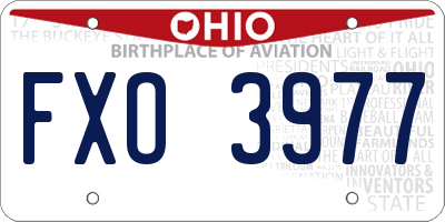 OH license plate FXO3977