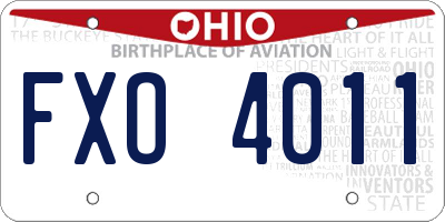 OH license plate FXO4011