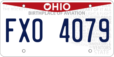 OH license plate FXO4079