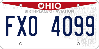 OH license plate FXO4099