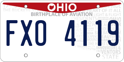 OH license plate FXO4119