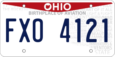 OH license plate FXO4121