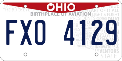 OH license plate FXO4129