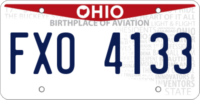 OH license plate FXO4133