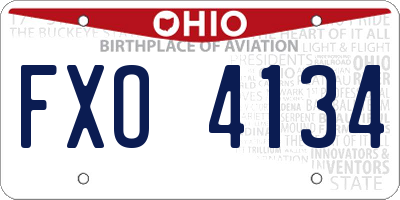 OH license plate FXO4134