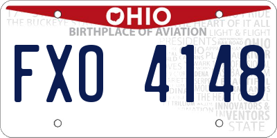 OH license plate FXO4148