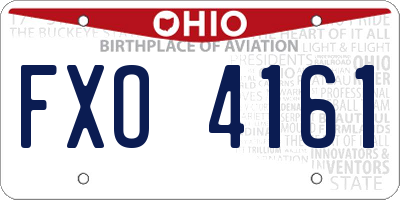 OH license plate FXO4161