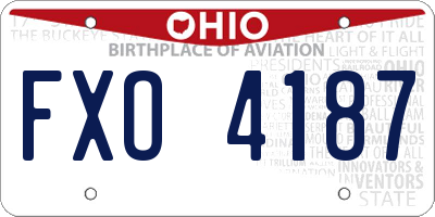 OH license plate FXO4187