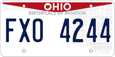 OH license plate FXO4244