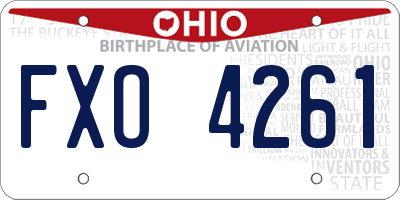 OH license plate FXO4261