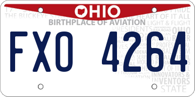 OH license plate FXO4264