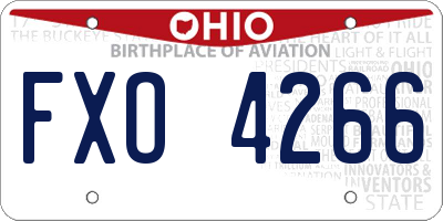 OH license plate FXO4266