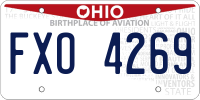 OH license plate FXO4269