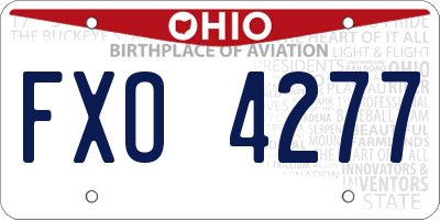 OH license plate FXO4277