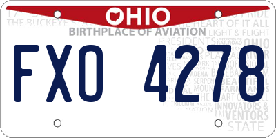 OH license plate FXO4278