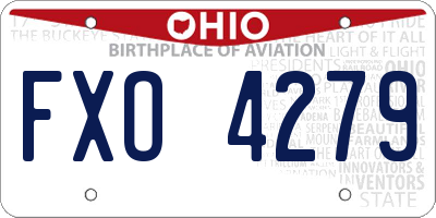 OH license plate FXO4279