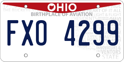 OH license plate FXO4299