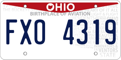 OH license plate FXO4319