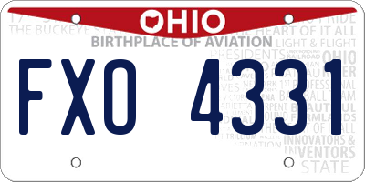 OH license plate FXO4331