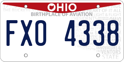 OH license plate FXO4338