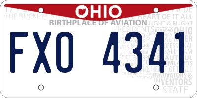 OH license plate FXO4341
