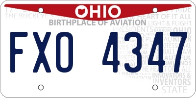 OH license plate FXO4347