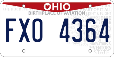 OH license plate FXO4364