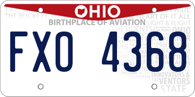 OH license plate FXO4368