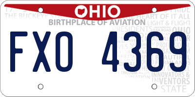 OH license plate FXO4369
