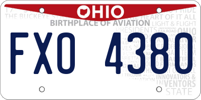 OH license plate FXO4380