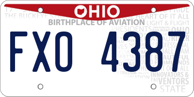 OH license plate FXO4387