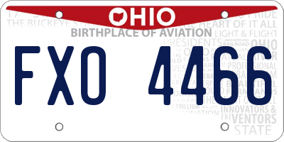 OH license plate FXO4466