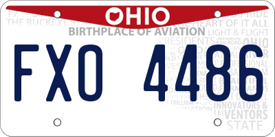 OH license plate FXO4486