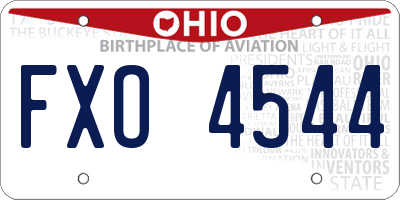 OH license plate FXO4544