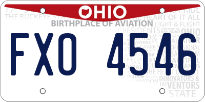 OH license plate FXO4546