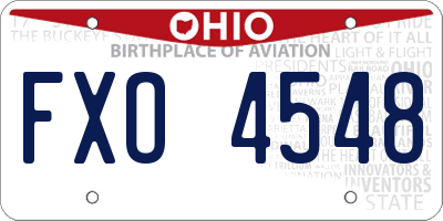 OH license plate FXO4548